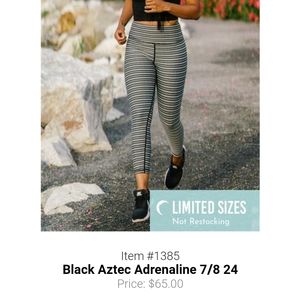 Zyia black aztec adrenaline leggings